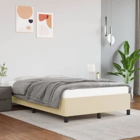 Cream synthetic leather bed frame 120x200 cm by vidaXL, Beds and slatted bases - Ref: Foro24-347241, Price: 134,71 €, Discoun...