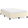 Cream synthetic leather bed frame 120x200 cm by vidaXL, Beds and slatted bases - Ref: Foro24-347241, Price: 101,36 €, Discoun...