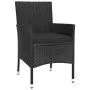 Garden table and chairs 5 pieces and black synthetic rattan cushions by vidaXL, Garden sets - Ref: Foro24-3187427, Price: 316...