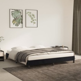 Estructura de cama de terciopelo gris claro 180x200 cm