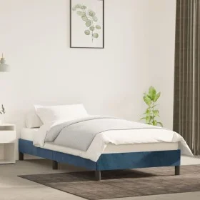 Blauer Samtbettrahmen 90x200 cm von vidaXL, Betten und Lattenroste - Ref: Foro24-346956, Preis: 75,89 €, Rabatt: %