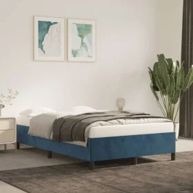 Blauer Samtbettrahmen 120x200 cm von vidaXL, Betten und Lattenroste - Ref: Foro24-347316, Preis: 116,12 €, Rabatt: %