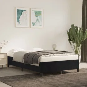 Estructura de cama de terciopelo negro 120x200 cm de vidaXL, Camas y somieres - Ref: Foro24-347314, Precio: 116,46 €, Descuen...