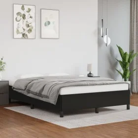 Black synthetic leather bed frame 140x190 cm by vidaXL, Beds and slatted bases - Ref: Foro24-347245, Price: 113,41 €, Discoun...