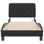 Estructura de cama con luces LED terciopelo negro 90x200 cm