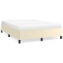 Cream synthetic leather bed frame 140x200 cm by vidaXL, Beds and slatted bases - Ref: Foro24-347253, Price: 104,37 €, Discoun...