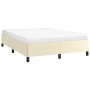 Estructura de cama de cuero sintético color crema 140x200 cm de vidaXL, Camas y somieres - Ref: Foro24-347253, Precio: 122,09 €