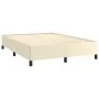 Cream synthetic leather bed frame 140x200 cm by vidaXL, Beds and slatted bases - Ref: Foro24-347253, Price: 111,05 €, Discoun...