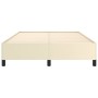 Estructura de cama de cuero sintético color crema 140x200 cm de vidaXL, Camas y somieres - Ref: Foro24-347253, Precio: 122,09 €