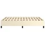 Cream synthetic leather bed frame 140x200 cm by vidaXL, Beds and slatted bases - Ref: Foro24-347253, Price: 111,05 €, Discoun...