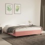 Estructura de cama de terciopelo rosa 160x200 cm de vidaXL, Camas y somieres - Ref: Foro24-347335, Precio: 143,63 €, Descuent...