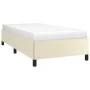 Cream synthetic leather bed frame 100x200 cm by vidaXL, Beds and slatted bases - Ref: Foro24-347235, Price: 84,70 €, Discount: %