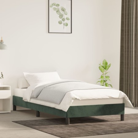 Bettgestell aus grünem Samt, 90 x 200 cm von vidaXL, Betten und Lattenroste - Ref: Foro24-346955, Preis: 79,09 €, Rabatt: %
