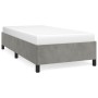 Estructura de cama de terciopelo gris claro 100x200 cm de vidaXL, Camas y somieres - Ref: Foro24-347306, Precio: 77,49 €, Des...
