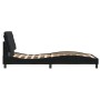 Estructura de cama con luces LED terciopelo negro 100x200 cm