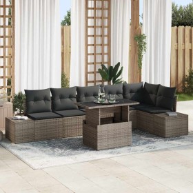 Conjunto de sofá de jardín Manual 7 pcs Gris 100 x 55 x 73 cm