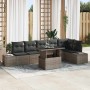 Conjunto de sofá de jardín Manual 7 pcs Gris 100 x 55 x 73 cm