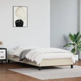 Cream synthetic leather bed frame 80x200 cm by vidaXL, Beds and slatted bases - Ref: Foro24-346870, Price: 73,22 €, Discount: %