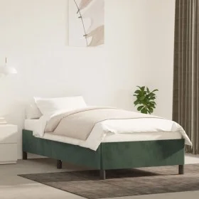 Green velvet bed frame 90x190 cm by vidaXL, Beds and slatted bases - Ref: Foro24-347297, Price: 86,32 €, Discount: %