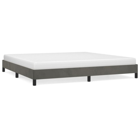 Estructura de cama de terciopelo gris oscuro 180x200 cm de vidaXL, Camas y somieres - Ref: Foro24-346995, Precio: 117,31 €, D...