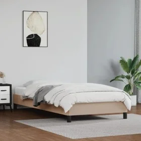 Bettgestell aus Cappuccino-Kunstleder, 100 x 200 cm von vidaXL, Betten und Lattenroste - Ref: Foro24-346891, Preis: 93,27 €, ...