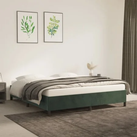 Green velvet bed frame 180x200 cm by vidaXL, Beds and slatted bases - Ref: Foro24-347339, Price: 155,03 €, Discount: %