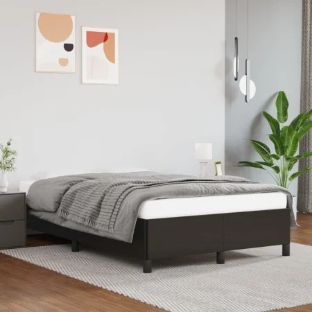 Black synthetic leather bed frame 120x200 cm by vidaXL, Beds and slatted bases - Ref: Foro24-347239, Price: 100,14 €, Discoun...