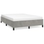 Estructura de cama de terciopelo gris claro 140x200 cm de vidaXL, Camas y somieres - Ref: Foro24-347324, Precio: 109,41 €, De...