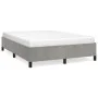 Light gray velvet bed frame 140x200 cm by vidaXL, Beds and slatted bases - Ref: Foro24-347324, Price: 107,93 €, Discount: %
