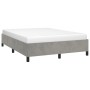 Estructura de cama de terciopelo gris claro 140x200 cm de vidaXL, Camas y somieres - Ref: Foro24-347324, Precio: 109,41 €, De...