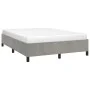 Light gray velvet bed frame 140x200 cm by vidaXL, Beds and slatted bases - Ref: Foro24-347324, Price: 107,93 €, Discount: %