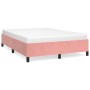 Estructura de cama de terciopelo rosa 140x200 cm de vidaXL, Camas y somieres - Ref: Foro24-347329, Precio: 111,28 €, Descuent...