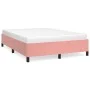 Estructura de cama de terciopelo rosa 140x200 cm de vidaXL, Camas y somieres - Ref: Foro24-347329, Precio: 118,97 €, Descuent...