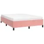 Estructura de cama de terciopelo rosa 140x200 cm de vidaXL, Camas y somieres - Ref: Foro24-347329, Precio: 118,97 €, Descuent...