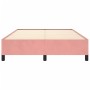 Estructura de cama de terciopelo rosa 140x200 cm de vidaXL, Camas y somieres - Ref: Foro24-347329, Precio: 111,28 €, Descuent...