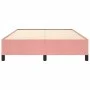 Estructura de cama de terciopelo rosa 140x200 cm de vidaXL, Camas y somieres - Ref: Foro24-347329, Precio: 118,97 €, Descuent...