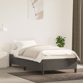 Estructura de cama de terciopelo gris oscuro 80x200 cm