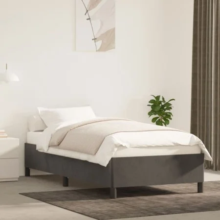 Dark gray velvet bed frame 80x200 cm by vidaXL, Beds and slatted bases - Ref: Foro24-347289, Price: 87,99 €, Discount: %