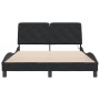 Estructura de cama con luces LED terciopelo negro 140x200 cm