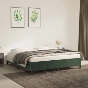 Green velvet bed frame 160x200 cm by vidaXL, Beds and slatted bases - Ref: Foro24-347333, Price: 133,77 €, Discount: %
