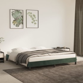 Estructura de cama de terciopelo verde 160x200 cm de vidaXL, Camas y somieres - Ref: Foro24-346985, Precio: 108,25 €, Descuen...