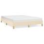 Cream fabric bed frame 160x200 cm by vidaXL, Beds and slatted bases - Ref: Foro24-346831, Price: 110,52 €, Discount: %