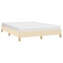 Cream fabric bed frame 160x200 cm by vidaXL, Beds and slatted bases - Ref: Foro24-346831, Price: 110,52 €, Discount: %
