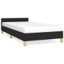 Bed frame with black fabric headboard 90x190 cm by vidaXL, Beds and slatted bases - Ref: Foro24-347377, Price: 94,95 €, Disco...