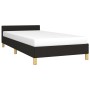 Bed frame with black fabric headboard 90x190 cm by vidaXL, Beds and slatted bases - Ref: Foro24-347377, Price: 93,80 €, Disco...