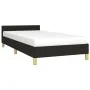 Bed frame with black fabric headboard 90x190 cm by vidaXL, Beds and slatted bases - Ref: Foro24-347377, Price: 94,95 €, Disco...