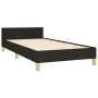 Bed frame with black fabric headboard 90x190 cm by vidaXL, Beds and slatted bases - Ref: Foro24-347377, Price: 94,95 €, Disco...