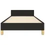 Bed frame with black fabric headboard 90x190 cm by vidaXL, Beds and slatted bases - Ref: Foro24-347377, Price: 94,95 €, Disco...