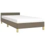 Bed frame with headboard in taupe gray fabric 90x190 cm by vidaXL, Beds and slatted bases - Ref: Foro24-347379, Price: 86,02 ...