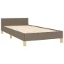 Bed frame with headboard in taupe gray fabric 90x190 cm by vidaXL, Beds and slatted bases - Ref: Foro24-347379, Price: 86,02 ...